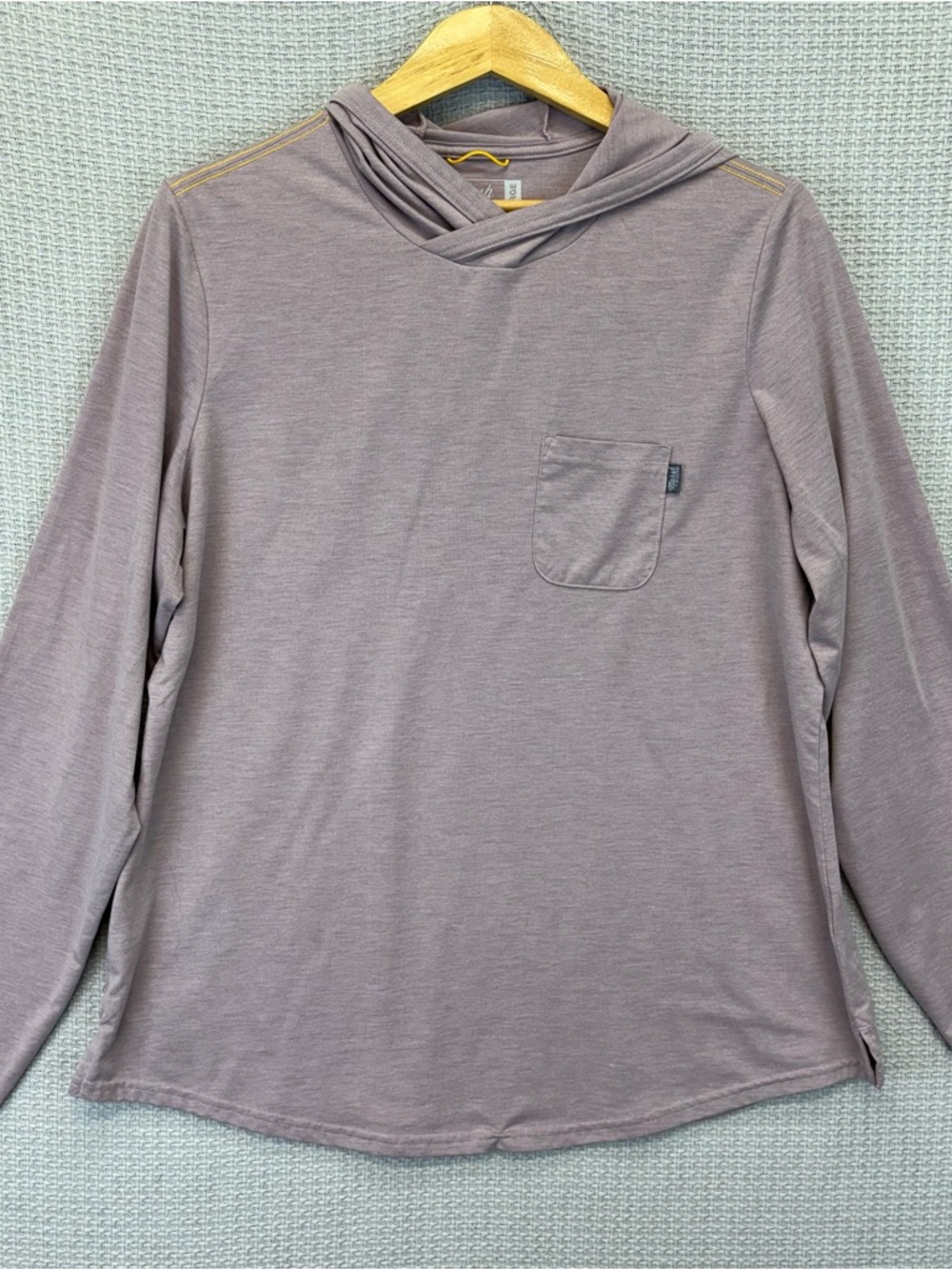 Marsh Wear Shirt Hooded Pullover Womens Size Large Athletic Lightweight Purple